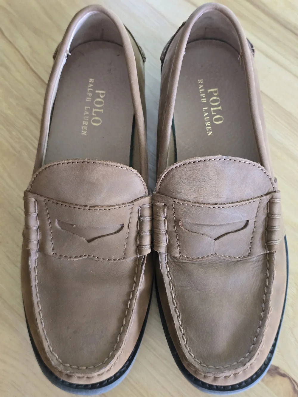 O Polo by Ralph Lauren Men’s Brown Leather Penny Loafers Size 9.5D